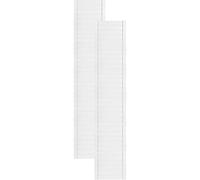 DecoMeister Puertas de Lamas Cerradas Madera 394x1995 mm Pack de 2 - Blanco
