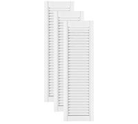 DecoMeister Puertas de Lamas Madera 294x993 mm - Pack de 3 Blanco