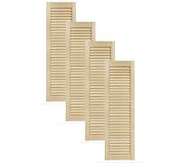 DecoMeister Puertas de Lamas Madera 294x993 mm - Pack de 4 Pino sin tratar
