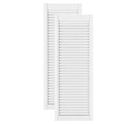 DecoMeister Puertas de Lamas Madera 394x1100 mm - Pack de 2 Blanco