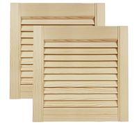 DecoMeister Puertas de Lamas Madera 394x395 mm - Pack de 2 Pino sin tratar