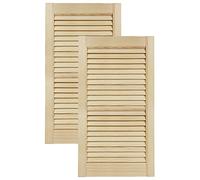 DecoMeister Puertas de Lamas Madera 394x720 mm - Pack de 2 Pino sin tratar
