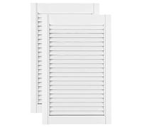 DecoMeister Puertas de Lamas Madera 444x720 mm - Pack de 2 Blanco