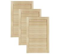 DecoMeister Puertas de Lamas Madera 444x720 mm - Pack de 3 Pino sin tratar