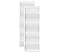 DecoMeister Puertas de Lamas Madera 494x1406 mm - Pack de 2 Blanco
