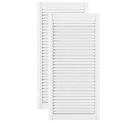 DecoMeister Puertas de Lamas Madera 494x993 mm - Pack de 2 Blanco
