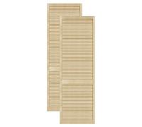 DecoMeister Puertas de Lamas Madera 594x2013 mm - Pack de 2 Pino sin tratar