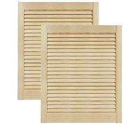 DecoMeister Puertas de Lamas Madera 594x720 mm - Pack de 2 Pino sin tratar