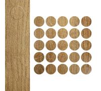 DecoMeister Tapones Adhesivos para Muebles Madera Tapa Embellecedora Autoadhesiva para Agujeros Tapas Cubiertas para Tornillos Pegatinas para Tapar Armario Escritorio Ø 14mm Roble Riva 25 Piezas
