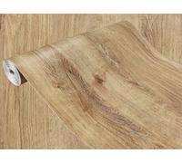DecoMeister Vinilo Adhesivo para Muebles 135x25 cm - Papel Decorativo con Efecto Madera para Cocina, Armarios y Mesa - Lámina Autoadhesiva de PVC Termoformable e Impermeable - Madera de Roble Ribbec