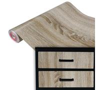 DecoMeister Vinilo Adhesivo para Muebles 45x100 cm - Papel Decorativo con Efecto Madera para Cocina, Armarios y Mesa - Lámina Autoadhesiva de PVC Termoformable e Impermeable - Roble Sonoma Claro