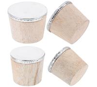 DECOMELODY 4 Piezas Tapones de Corcho para Garrafa Térmica de Grandes Pequeños Tapones para Botella de Agua Caliente Cierres de Madera para Botellas y Termos Prácticos y Duraderos para Uso