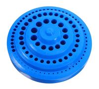 DECOMELODY Caja de Almacenamiento 100 Agujeros Azul para Brocas de Taladro Plástico Resistente y Diseño Seguro para Organizar Herramientas en Taller