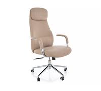 Deconation - Silla de oficina giratoria de piel sintética - Gama Q-05 - Beige