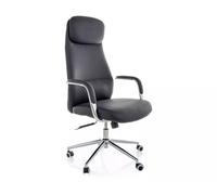 Deconation - Silla de oficina giratoria de piel sintética - Gama Q-05 - Negro