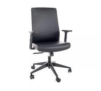 Deconation - Silla de oficina giratoria de piel sintética - Gama Q-085 - Negro