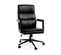 Deconation - Silla de oficina giratoria de piel sintética - Gama Q-090 - Negro