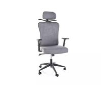 Deconation - Silla de oficina giratoria de tela - Gama Q-080m - Gris