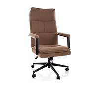 Deconation - Silla de oficina giratoria de tela, gama Q-091, color topo - Tela 260