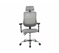 Deconation - Silla de oficina giratoria de tela - Gama Q-118r - Gris