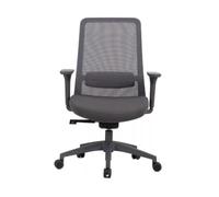 Deconation - Silla de oficina giratoria de tela - Gama Q-718 - Gris