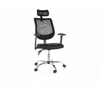 Deconation Sillón De Oficina Giratoria De Tela - Gama Q-118 - Negro