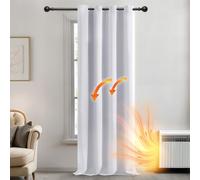 Deconovo Cortina Opaca Térmica para Dormitorio y Salón, 1 Pieza | 140x180 cm, Gris Perla, con Ojales, Aislante de Frío y Calor, Reducción de Luz y Mayor Privacidad