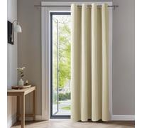 Deconovo Cortina Opaca Térmica para Dormitorio y Salón, 1 Pieza | 140x240 cm, Beige Oscuro, con Ojales, Aislante de Frío y Calor, Reducción de Luz y Mayor Privacidad