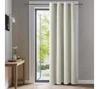Deconovo Cortina Opaca Térmica para Dormitorio y Salón, 1 Pieza | 140x280 cm, Beige Claro, con Ojales, Aislante de Frío y Calor, Reducción de Luz y Mayor Privacidad