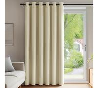 Deconovo Cortina Opaca Térmica para Dormitorio y Salón, 1 Pieza | 200x280 cm, Beige Oscuro, con Ojales, Aislante de Frío y Calor, Reducción de Luz y Mayor Privacidad