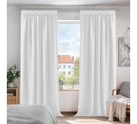 Deconovo Cortinas Opacas Térmicas, 2 Piezas, 140x200 cm, Gris Perla