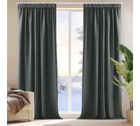 Deconovo Cortinas Opacas Térmicas, 2 Piezas, 140x210 cm, Gris Oscuro