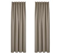 Deconovo Cortinas Opacas Térmicas, 2 Piezas, 140x245 cm, Caqui