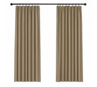 Deconovo Cortinas Opacas Térmicas, 2 Piezas, 140x245 cm, Caqui | Aislantes de Frío y Calor, Cinta Multifunción Tipo Fruncidora, Reducción de Luz y Privacidad para Dormitorio y Salón