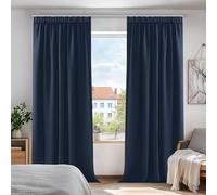 Deconovo Cortinas Opacas Térmicas, 2 Piezas, 140x260 cm, Azul Marino