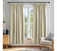 Deconovo Cortinas Opacas Térmicas, 2 Piezas, 168x183 cm, Beige Oscuro