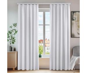 Deconovo Cortinas Salon Modernas Aislantes Térmicas Funcional Estilo Elegante con Doradillas 2 Piezas 140x245cm Gris Perla