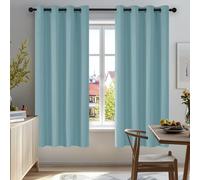 Cortinas opacas con aislamiento térmico, 160x132 cm, azul claro, juego de 2 unidades