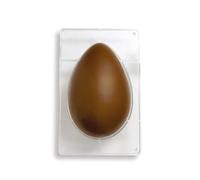 DECORA, 0050056 Molde para Huevos de Chocolate en Policarbonato 1 Cavidad 135 x 205 mm, Ideal para Preparar Chocolates Brillantes y Crujientes, Diseño Profesional, Hecho en Italia