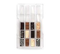 Decora 0050141 Molde para Chocolate Cilindros Fantasia 33X16X8HMM 200X120X22MM, El plastico, Transparente
