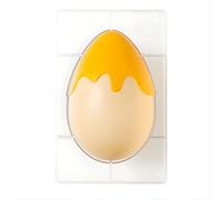 DECORA, 0050162 Molde para Huevo de Chocolate en Policarbonato 1 Cavidad 135 X 205 mm, Ideal para Crear un Chocolate Brillante y Crujiente, Diseño Profesional, Hecho en Italia