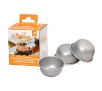 DECORA 0062951 CF 10 MOLDES DE ALUMINIO ANODIZADO PARA SEMIESFERA Ø 5 X H2,3 CM
