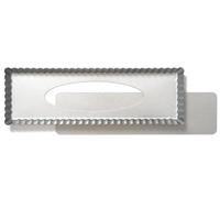 DECORA, 0070026 Molde para Tarta de 35 x 11 x 2,5 cm de altura, con Fondo Móvil de Acero Antiadherente, Rectangular Estrecho, Facilita el Desmoldado de los Pasteles, Diseño Profesional
