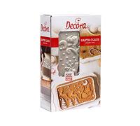 DECORA 0080127 MOLDE PLUMCAKE EN ALUMINIO FUNDIDO 27 X 15 X 5,8 H CM SANTA CLAUS