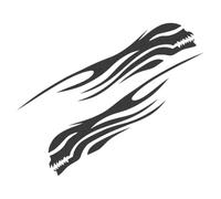 Decoración de carrocerías de vehículos Etiqueta Engomada Lateral Del Cuerpo Del Coche De La Raya De La Llama Impermeable(Carbon Fiber)