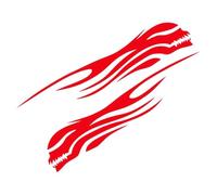 Decoración de carrocerías de vehículos Etiqueta Engomada Lateral Del Cuerpo Del Coche De La Raya De La Llama Impermeable(Glossy Red)