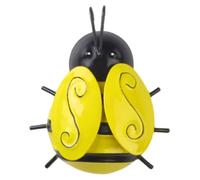 Decoración de Pared de Abeja de Metal para Jardín y Valla, 1 Pieza | Hierro, Diseño 3d Estilo Rústico, Instalación Fácil, para Madera y Corteza de Árbol