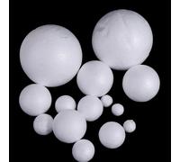 Decoración del hogar Mini bolas de espuma Bolas de Navidad de poliestireno blanco Adornos navideños redondos Navidad 1cm-200pcs