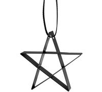 Decoración navideña FIGURA 6 cm, estrella, negro suave, acero inoxidable, Stelton
