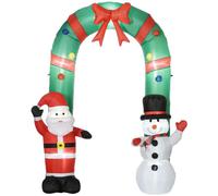 Decoración navideña inflable – Decoración festiva inflable – Decoración exterior – Decoración de invierno – Decoración para jardín – Autoportante – Plástico resistente – Sin electricidad